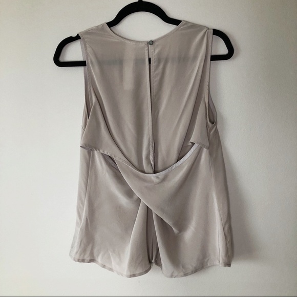 Anthro Laila & Savannah beige nude silk top XS - Picture 4 of 7